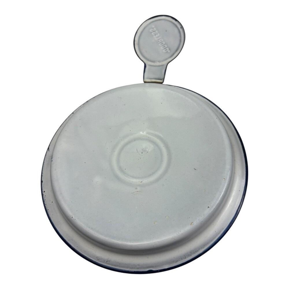 Vintage‎ Enamelware "Odorless" Bedpan with Lid - White & Black Trim - Picture 11 of 13